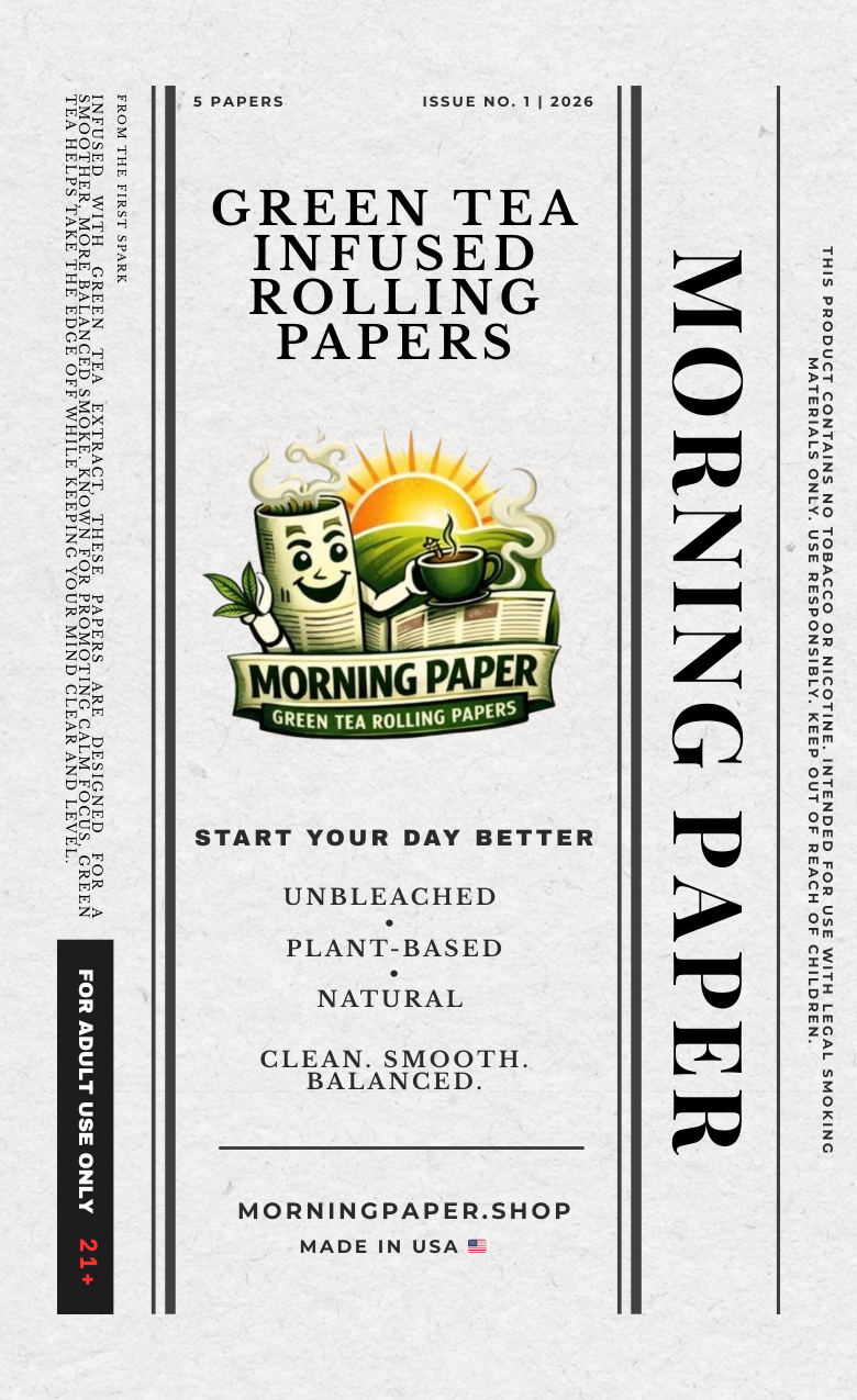 Green Tea Infused Rolling Papers - 3 Pack